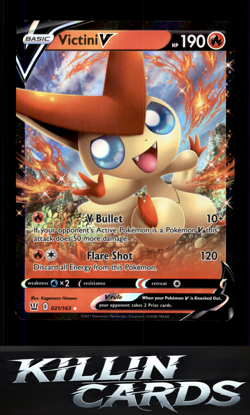 Victini V 021/163 Pokemon Ultra Rare SWSH05: Battle Styles Card NM - Image 1