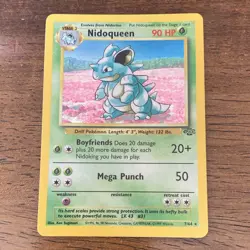 Pokemon Nidoqueen Base Set 7/64 Rare Unlimited 90 HP Stage 2 English Card - Image 1