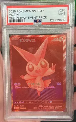 PSA 9 Victini BWR 288/SV-P Competition Top Prize 2025 Pokemon Card Japanese - Image 1