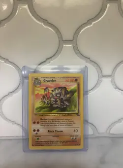 Pokemon TCG Graveler Base Set 37/62 Uncommon English Card 1999 60HP 40 Attack - Image 1