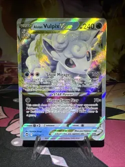 Alolan Vulpix VSTAR 034/195 Silver Tempest Pokemon Card NM Holo - Image 1