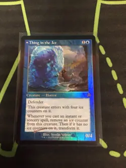MTG Magic The Gathering Thing In The Ice Foil INR Retro Frame Horror Commander - Image 1