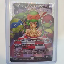 Michelangelo, Weirdness to 11 (Showcase) MTG TMNT Mythic 0298 Fractured Foil - Image 1