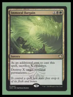 Immoral Bargain - Secrets of Strixhaven - NM-Mint - MTG - Image 1