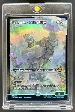 2026 Magic The Gathering TMNT Leonardo Cutting Edge Showcase Foil #0281 - Image 1