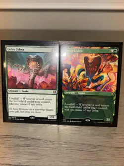 2x Lotus Cobra (1 Showcase 1 Regular) Zendikar Rising Non-foil - Image 1