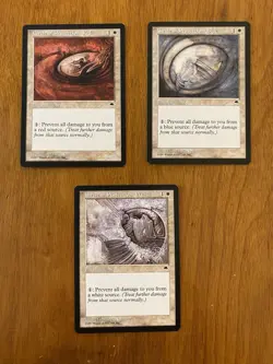 Circle of Protection Red White Blue NM+ MtG Tempest Magic VINTAGE FAST SHIPPING - Image 1