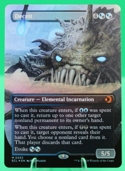 Deceit (Borderless) FOIL 0293 - Lorwyn Eclipsed (ECL) MTG Magic - Mythic - Image 1