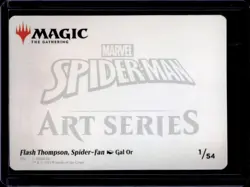 2025 Magic The Gathering Spider-Man Flash Thompson Fan Gal Or Art Series #1/54 - Image 2