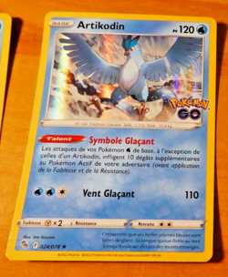 POKEMON GO CARD HOLO RARE CARTE ARTIKODIN 024/078 PROMO FR NM 2022 - Image 1