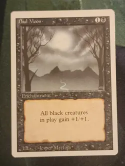 MTG Bad Moon - Revised 3RD Edition Regular - LP Magic The Gathering - Image 1