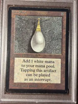 Mox Pearl, Beta Edition, Graded (PSA 4), MTG, Vintage, Old School 93/94, LEB - Image 2