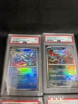 PSA 9 MINT 4 Card Pokemon Lot PRISMATIC EVOLUTIONS Vaporeon & More - Image 2
