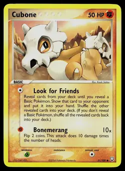Pokemon Card - Cubone Team Rocket Returns 51/109 Common - Image 1
