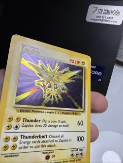 Pokemon Zapdos Holo Rare Base Set #16 - Image 3