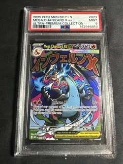 Charizard X ex 023 PSA 9 2025 Pokemon MEP EN UPC Promo - Image 1
