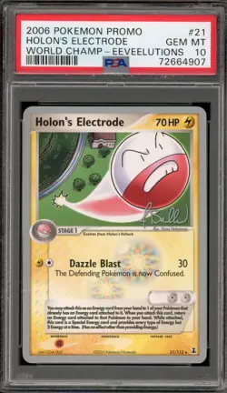 Pokemon Holon's Electrode 2006 World Champs Eeveelutions Deck Promo #21 PSA 10 - Image 1