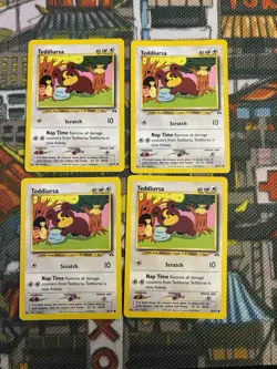 TEDDIURSA 65/75 C NEO DISCOVERY POKEMON UNLIMITED (x4) - Vintage - Set Of 4 💎🔥 - Image 1