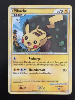 Pokemon Pikachu HGSS03 Promo Holo Basic 70HP English Card - Image 1