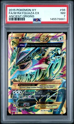 PSA 7 2015 POKEMON XY ANCIENT ORIGINS #98 FA M RAYQUAZA EX ANCIENT ORIGINS - Image 1