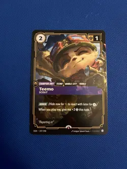 Riftbound Teemo Promo Card 197/298 League of Legends TCG NM English New - Image 1