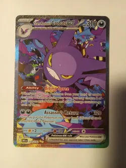 Team Rocket's Crobat EX 234/182 Destined Rivals SIR Holo Pokemon TCG Mint - Image 1