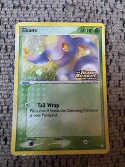 2004 Pokemon EX Team Rocket Returns 55/109 Ekans Reverse Holo LP Rare vintage - Image 2