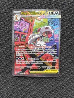 Mega Scrafty EX 285/217 Special Illustration Rare Ascended Heroes Pokemon - Image 1