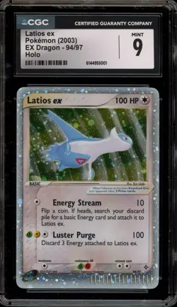 Pokemon Latios ex EX Dragon Holo Ultra Rare #94 CGC 9 Mint - Image 1