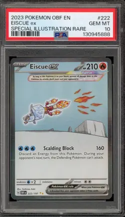 Pokemon Eiscue ex Obsidian Flames Special Illustration Rare #222 PSA 10 Gem Mint - Image 1