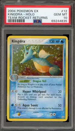 Pokemon Kingdra EX Team Rocket Holo Rare #12 PSA 10 Gem Mint - Image 1