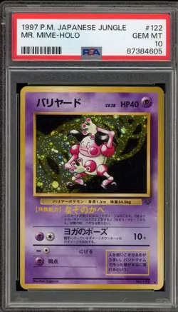 Pokemon Mr. Mime Jungle Japanese Holo Rare #122 PSA 10 Gem Mint - Image 1