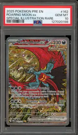 Pokemon Roaring Moon ex Prismatic Evolutions SIR #162 PSA 10 Gem Mint - Image 1