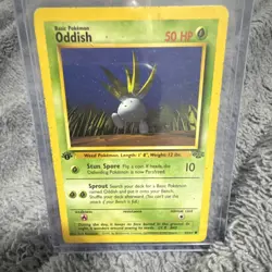 Pokemon Oddish 58/64 Base Set 1st Edition Common 50 HP Stun Spore 1999 English - Image 1