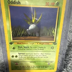 Pokemon Oddish 58/64 Base Set 1st Edition Common 50 HP Stun Spore 1999 English - Image 4