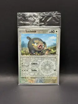Lechonk 155/198 POKEMON CENTER STAMP PROMO SEALED REVERSE HOLO Scarlet & Violet - Image 1