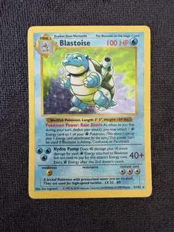 Blastoise 2/102 Base Set (1999) (SHADOWLESS) HOLO - LP - WOTC Pokemon - Image 1