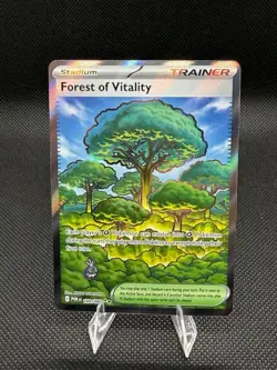 Pokemon Forest of Vitality Trainer-Stadium 109/088 Full Art Holo English TCG - Image 1