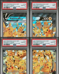 PSA 10 / 9 Pikachu V-Union SWSH139-142 Pokemon Celebrations Promo 4 Card Set🔥⚡ - Image 1