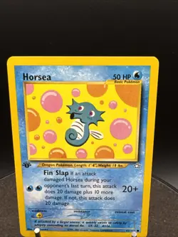 1st Edition Neo Genesis Horsea 62/111 Pokemon Card WOTC Vintage 2000 - Image 2
