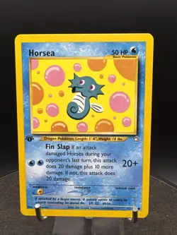1st Edition Neo Genesis Horsea 62/111 Pokemon Card WOTC Vintage 2000 - Image 3