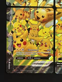 Pokemon TCG Pikachu V-UNION 4 Card Set SWSH Black Star Promo Complete NM - Image 5