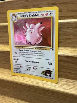 Pokemon Erika's Clefable Holo Rare Gym Heroes TCG Card 3/132 - Image 2