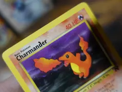 Charmander 50/82 Additional Black Ink Dot Error Misprint Pokemon Card LP - Image 3