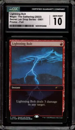 Magic MTG Lightning Bolt Secret Lair Drop Series Foil Promo #0901 CGC 10 - Image 1