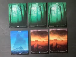 MTG Unstable lands. 6 total. plains/island/forest - Image 1