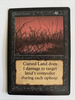 Cursed Land Limited Edition - Beta Edition Regular, Magic The Gathering MTG Card - Image 1