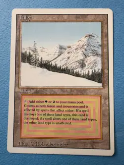 MTG Revised Edition, Taiga, Dual Lad. 1994 Vintage Magic! Slight ink/alter - Image 1