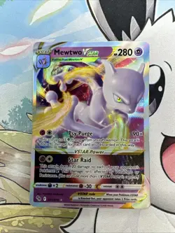 Pokemon Go Mewtwo VSTAR Holo Rare Card 031/078 2022 TCG, Near Mint Condition - Image 1