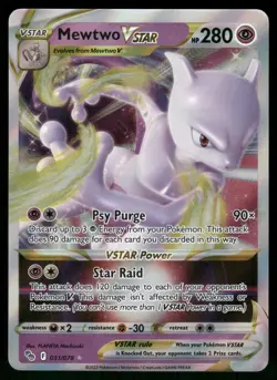 Mewtwo VSTAR 031/078 Holo VSTAR Rare Pokemon GO Pokemon Near Mint - Image 1
